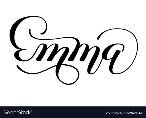 Girls Name Emma Royalty Free Vector Image Vectorstock