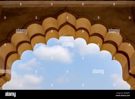 Gate Of An Archway In Mughal Architecture Jaipur India Stock Photo