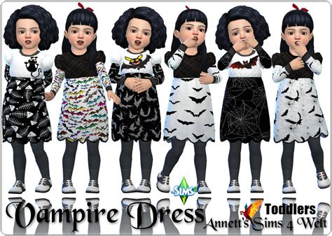 Sims 4 Ccs The Best Toddlers Vampire Dress By Annett85
