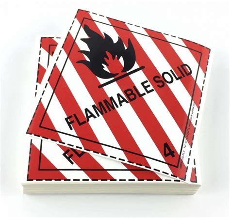 Class Labels Flammable Solid Mm X Mm Singles Stock