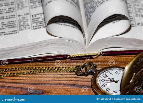 Pocket Watch With Book Background Stock Image Image Of Grunge Face