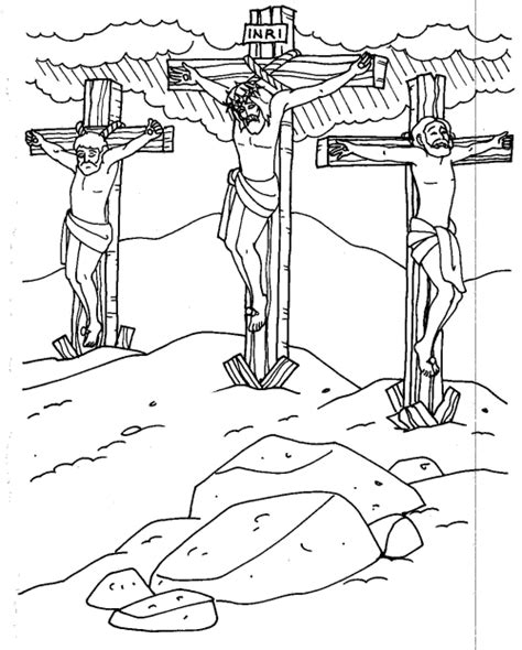 Coloring Page Jesus On The Cross