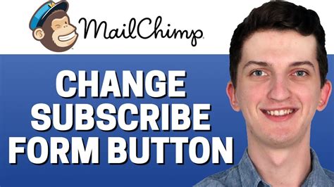 How To Change Subscribe Form Button Text In Mailchimp Youtube