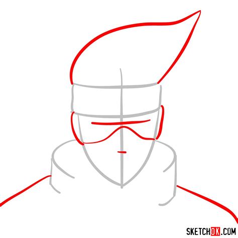 How To Draw The Face Of Kakashi Hatake Naruto Sketchok Easy Drawing