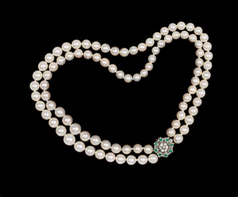 A Cultured Pearl Necklace With Diamond Clasp Bukowskis