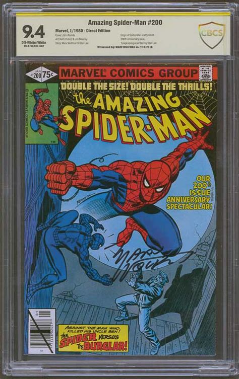 Amazing Spider Man 200 Cbcs 94 Oww Signed Marv Wolfman Early Direct