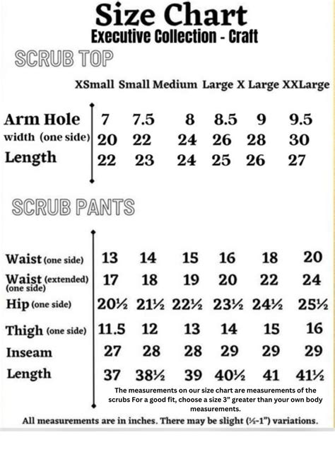 Basic Size Chart Musk