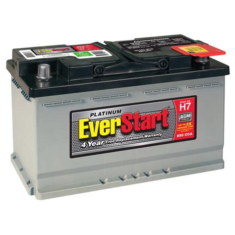 Everstart 12 Volt 850 Cca Group Size H7 Platinum Agm Battery Each