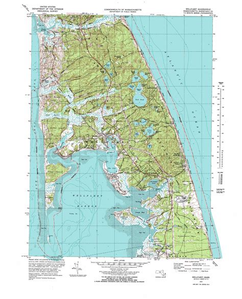 Wellfleet Topographic Map 125000 Scale Massachusetts