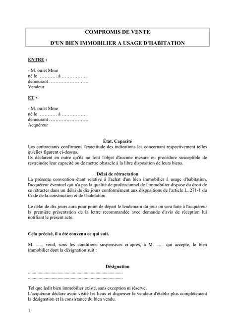 Lettre Promesse De Vente Immobilière Lettre Promesse De Vente