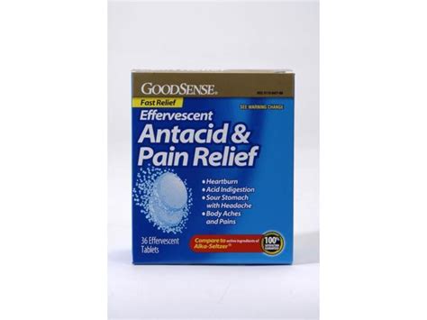 Good Sense Effervescent Antacid And Pain Relief 36 Ct Case Pack 24