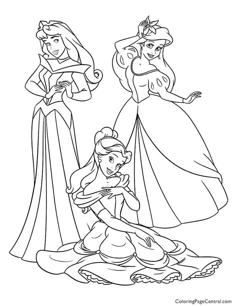 This coloring sheet is a perfect way to start a conversation with your. Disney Princesses 07 Coloring Page | Coloring Page Central