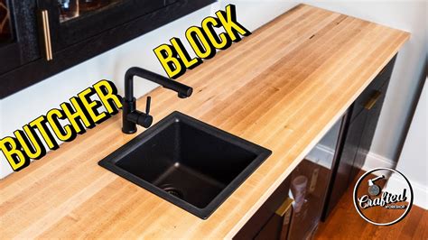 How To Build Install BUTCHER BLOCK COUNTERTOPS Home Bar Pt 4