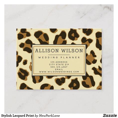 Design & print business cards that stands out. Stylish Leopard Print Business Card | Zazzle.com ...