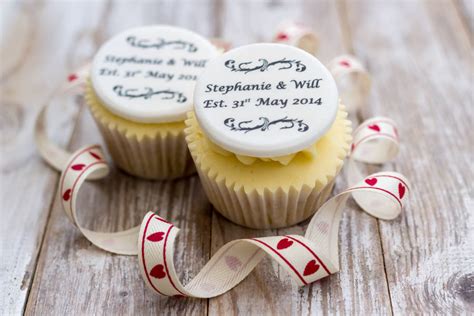 Decorate the cupcakes at your birthday party with these pretty cupcake toppers. wedding anniversary cupcake decorations by just bake ...