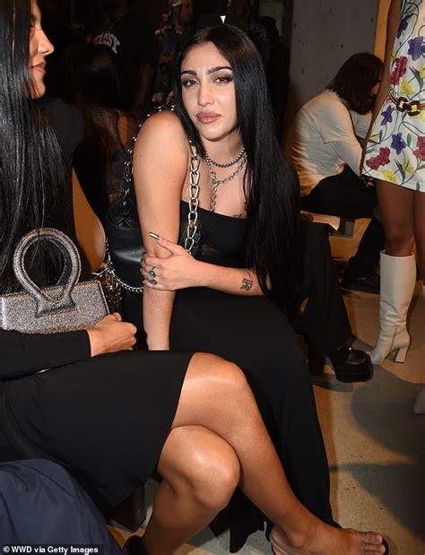 madonna s daughter lourdes leon cuts a stylish figure in a sheer black dress as she takes her