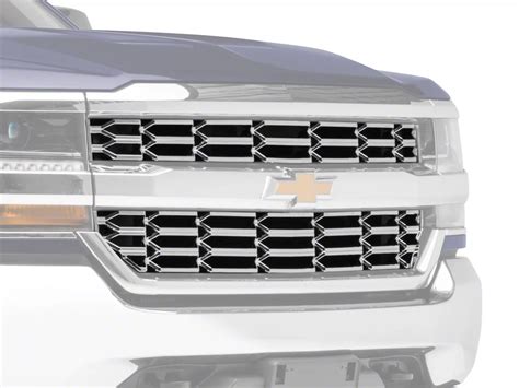 Car And Truck Parts 2016 18 Chevy Silverado 1500 Black Web Grille Overlay