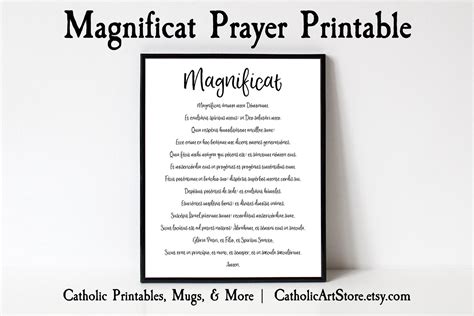 Magnificat Prayer Canticle Of Mary Prayer Catholic Church Prayer