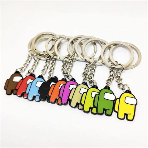 Pack Of 236 Keychainamong Us Anime Cute Keychains Character Etsy
