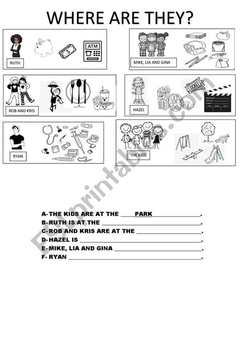 Where Are They Esl Worksheet By Thata30