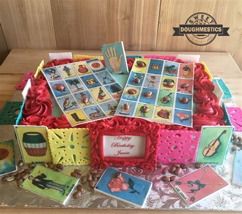 Mexican Loteria Cake By Sweet Doughmestics Mexican Party Theme