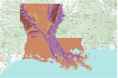 Geology Of Louisiana Usa Data Basin