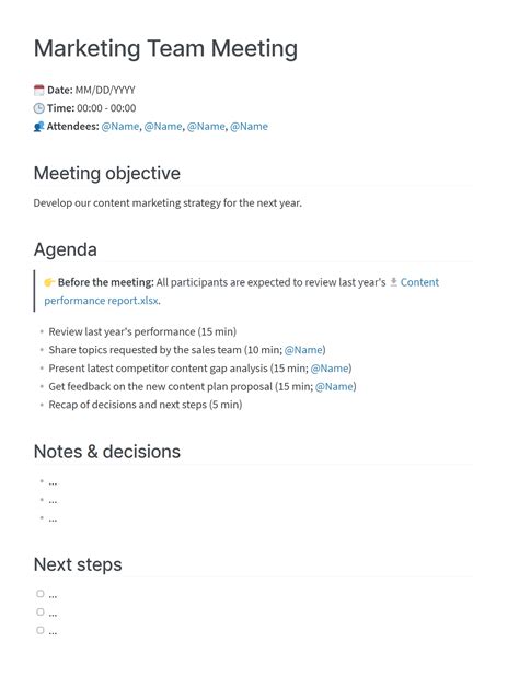 How To Write A Meeting Agenda Templates And Examples