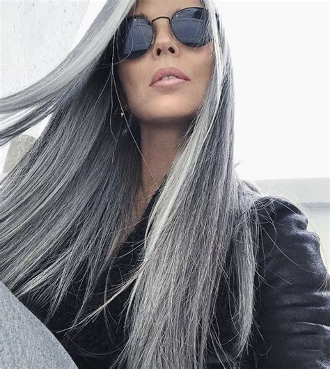 Silver Grey Hair Long Gray Hair Pelo Color Plata Gorgeous Gray Hair
