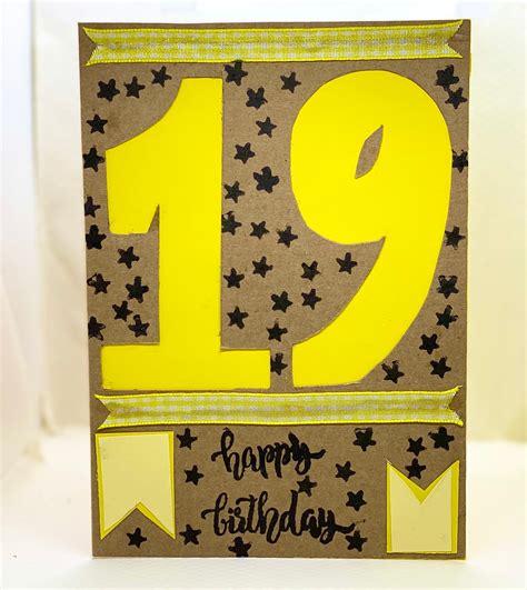 Personalised Handmade Birthday Card 19th Birthday Choose Any Etsy