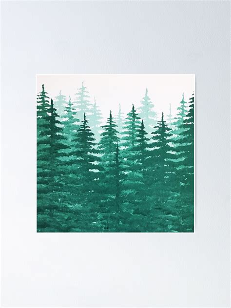 Pine Tree Forest Poster By Brandibruggman Redbubble