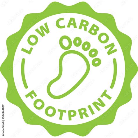 Low Carbon Footprint Green Icon Stamp Rounded Stock Vector Adobe Stock