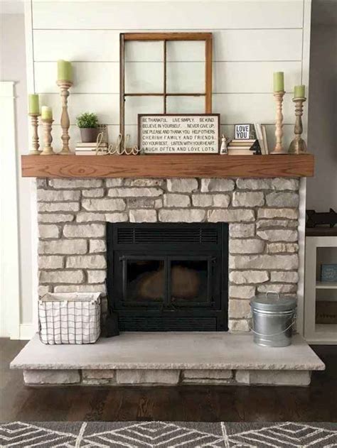80 Incridible Rustic Farmhouse Fireplace Ideas Makeover