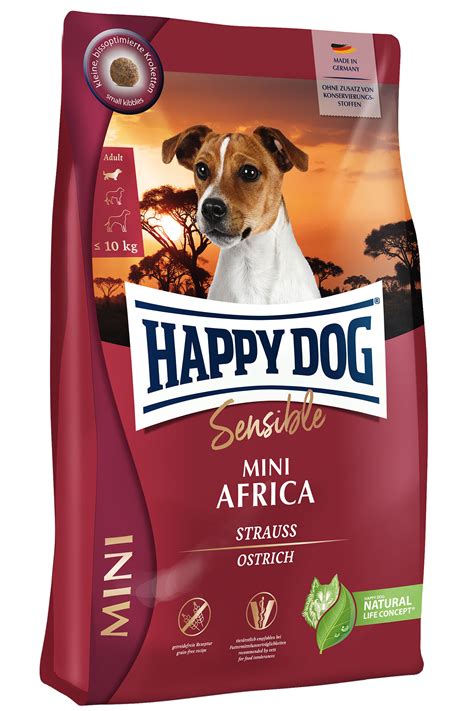 Happy Dog Sensible Mini Africa Adult Life Stage Dog Food Happy Dog