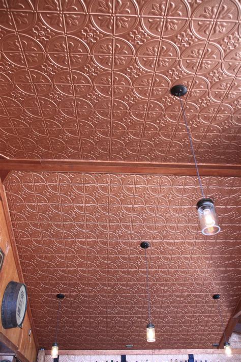For faux tin ceilings on drop ceilings, use the embossed wallpaper. Faux Tin Ceiling Tiles • SurfacingSolution