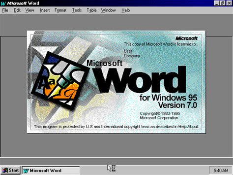 Winworld Microsoft Word 95