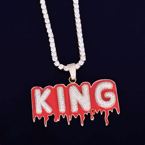 With 20mm Cuban Chain Custom Name Glisten Letters Chain Pendants