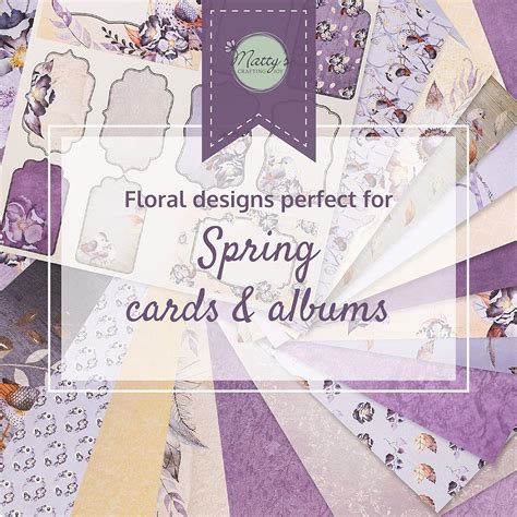 Mattys Crafting Joy Lavender Bliss Bloc De Papel De Cartulina De