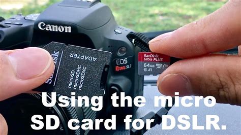 Microsd (sdhc, sdxc) memory card format. Can I use a Micro SD card for my DSLR? (Canon SL2 Camera ...