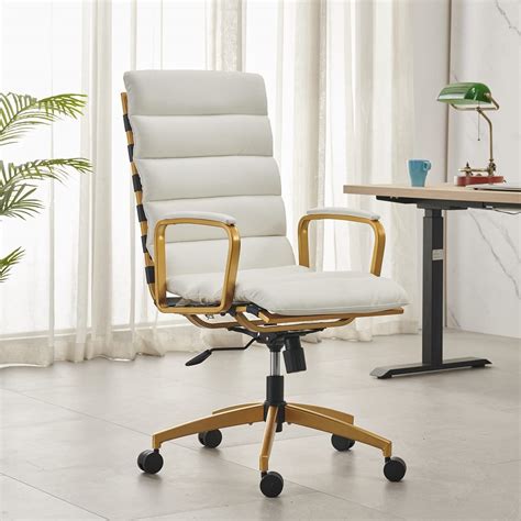Buy Carocc White Gold Desk Chair White Gold Office Chair High Back