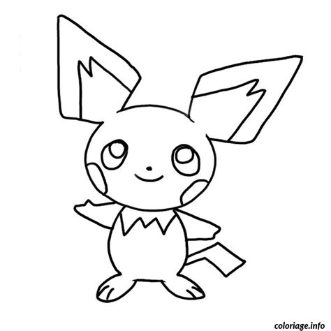 Coloriage Pokemon Pichu Dessin