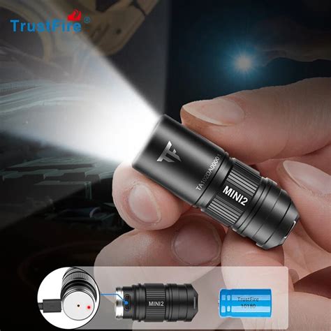 Trustfire Mini2 Rechargeable Mini Led Flashlight Keychain Usb Powered