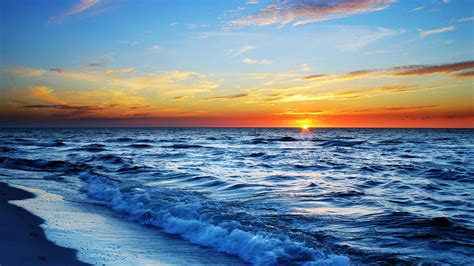 Free Download Beautiful Sunset Ocean Hd Desktops Laptops