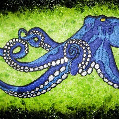 Huge Giant Octopus Octopie Jacket Back Iron On Patch Rustic Etsy