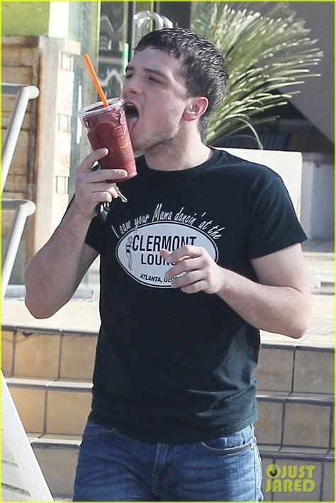 Josh Hutcherson Licks His Smoothie Cup With No Shame Photo 3279782