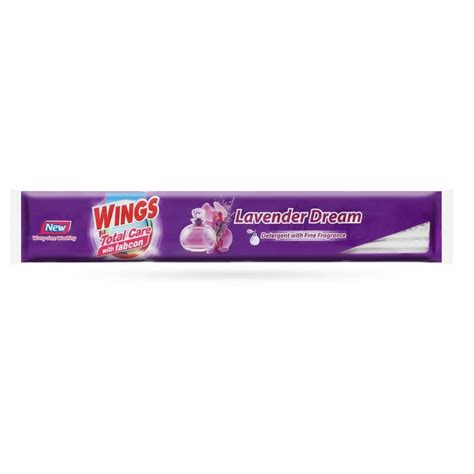 Wings Laundry Detergent Long Bar With Fabcon Lavender Dream 370g