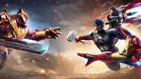 Captain America Vs Thanos Army Wallpapers Wallpaper Cave