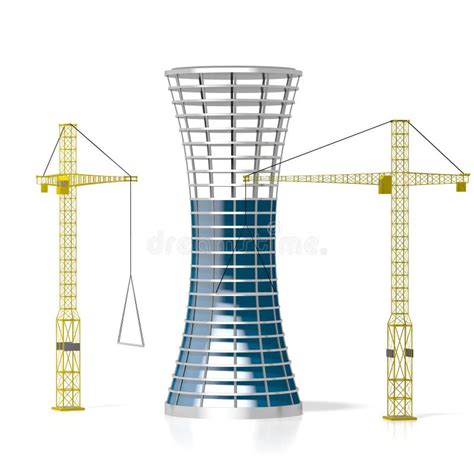 D Budowa Budynek Biurowy Wireframe Ilustracji Ilustracja złożonej z officemates abstrakt