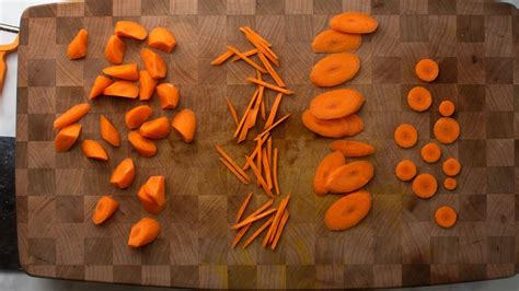 Knife Skills 4 Basic Cuts For Carrots Youtube