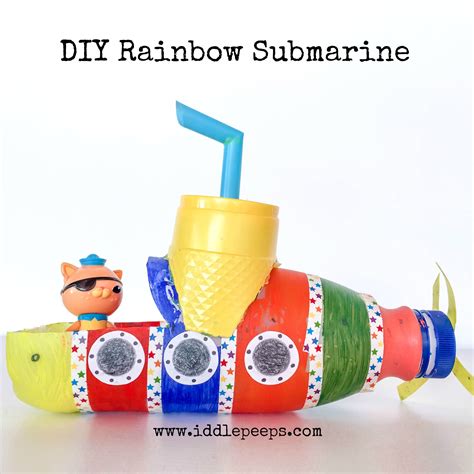 Diy Rainbow Submarine Recycled Crafts Kids Diy Crafts Materials