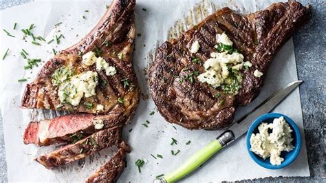 Grilled rib eye steak bone in. Grilled Rib Eye Steaks with Blue Cheese | Recipe | Ribs on ...
